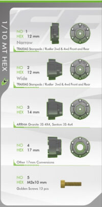 Tires & Wheels MT-PIONEER 1/10 Soft (Eemaldatav 12, 14 & 17mm Hex) (2) - Pilt 6