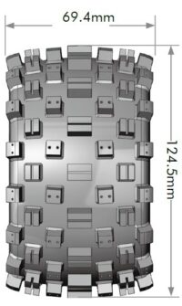 Tires & Wheels MT-ROCK 1/10 Soft (Removable 12, 14 & 17mm Hex) (2) - Pilt 2