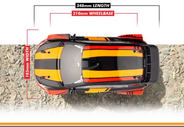 BlackZon Vyper RX Turbo 1/16 4WD 2S Brushless - Red/Orange - Image 7