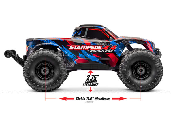 Traxxas Stampede 4x4 VX3 RTR Must - Pilt 18